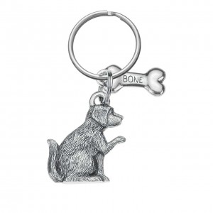 Dog & Bone Keyring